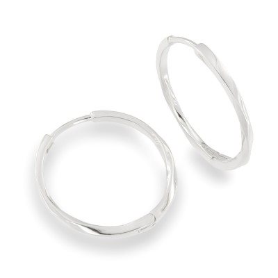 Orecchini Domar Gioielli Donna Orecchino cerchio argento 925 liscio in Argento EOB105532 - EOB105532
